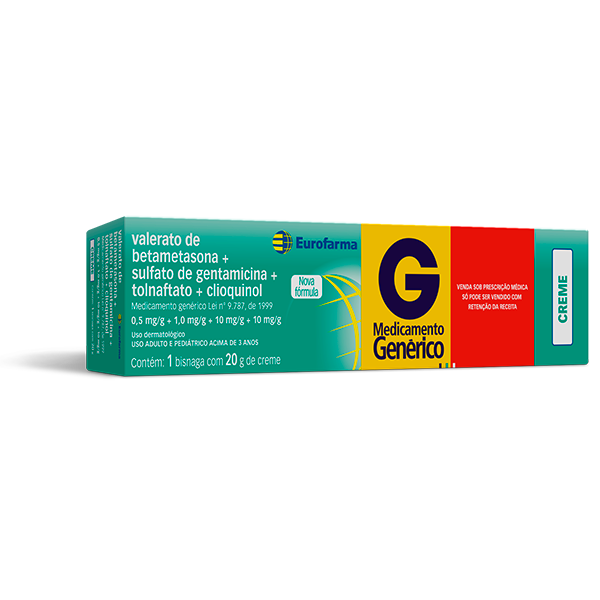 VALERATO DE BETAMETASONA + SULFATO DE GENTAMICINA + TOLNAFTATO + CLIOQUINOL