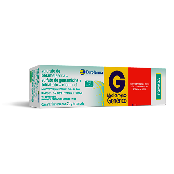 VALERATO DE BETAMETASONA + SULFATO DE GENTAMICINA + TOLNAFTATO + CLIOQUINOL