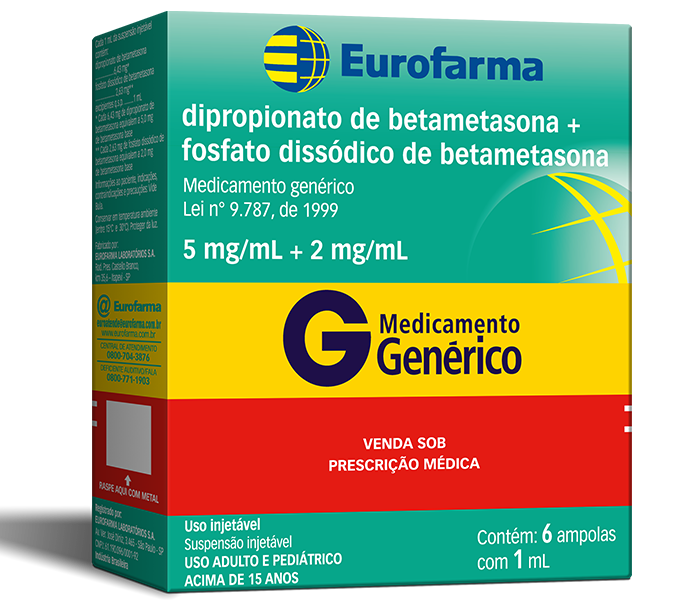 DIPROPIONATO DE BETAMETASONA + FOSFATO DISSÓDICO DE BETAMETASONA