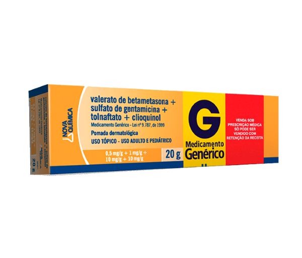 VALERATO DE BETAMETASONA + SULFATO DE GENTAMICINA + CLIOQUINOL + TOLNAFTATO
