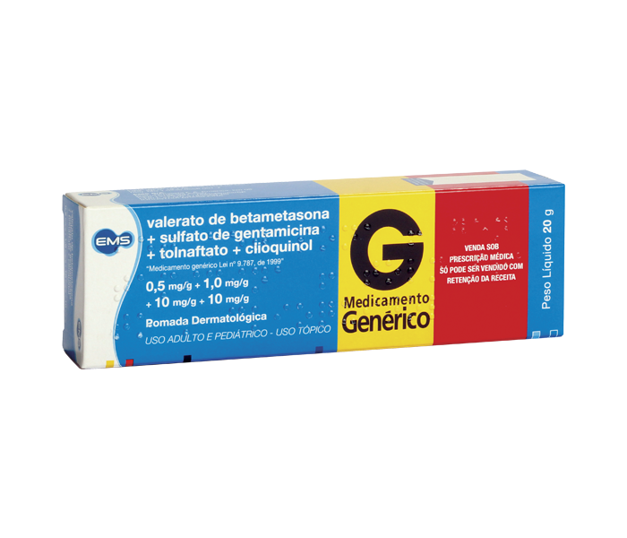 VALERATO DE BETAMETASONA + SULFATO DE GETAMICINA + TOLNAFTATO + CLIOQUINOL