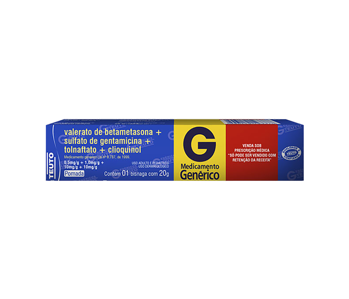 VALERATO DE BETAMETASONA + SULFATO DE GENTAMICINA + TOLNAFTATO + CLIOQUINOL